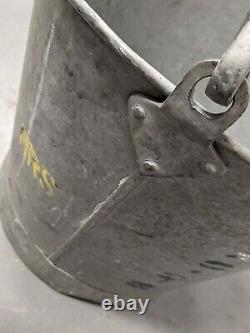 British Army Military MOD Vintage Retro Galvanised Bucket Dated 1959