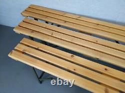 British Army Military MOD Wooden Trestle Folding Bench