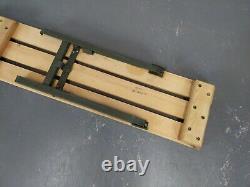 British Army Military MOD Wooden Trestle Folding Bench