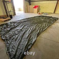 British Army Parachute Canopy Panel- Military Issue OD Parachute Canopy -13'x26