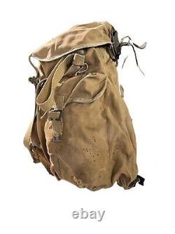British Army WW2 Backpack Bergen Bag Canvas Commando Late Old Military Surplus