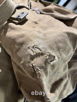 British Army WW2 Backpack Bergen Bag Canvas Commando Late Old Military Surplus
