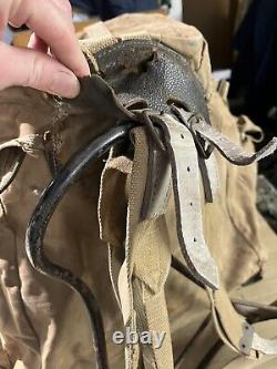 British Army WW2 Backpack Bergen Bag Canvas Commando Late Old Military Surplus
