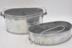 British Army WWI WWII D Shape Billy Mess Tin & Tommy Cooker Military Surplus