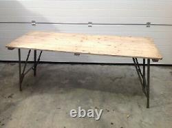 British Folding Military Trestle Table Army