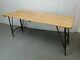 British Folding Military Trestle Table Army Rustic Old Vintage Shabby Chic