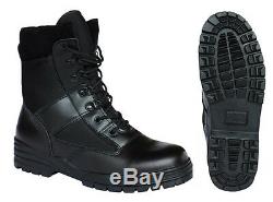 Britsh Army Style Combat Black Military Patrol Hiking Boot TA Cadet Work UK 4-12