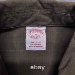 Brooks Brothers Jacket Men Medium Army Green Ripstop Military Surplus Shirt