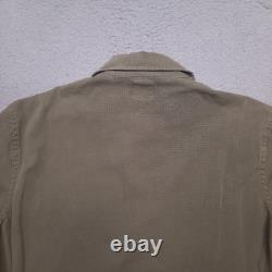 Brooks Brothers Jacket Men Medium Army Green Ripstop Military Surplus Shirt
