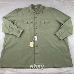 Brooks Brothers Shirt Men 4XLT Tall Army Green Ripstop Military Surplus NWT $188