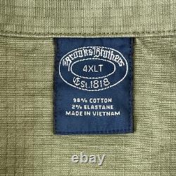 Brooks Brothers Shirt Men 4XLT Tall Army Green Ripstop Military Surplus NWT $188