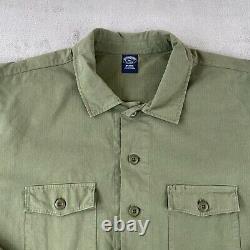 Brooks Brothers Shirt Men 4XLT Tall Army Green Ripstop Military Surplus NWT $188