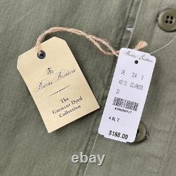 Brooks Brothers Shirt Men 4XLT Tall Army Green Ripstop Military Surplus NWT $188