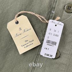 Brooks Brothers Shirt Men 4XLT Tall Army Green Ripstop Military Surplus NWT $188