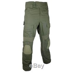 Bulldog ECU2 Combat Military Army Trousers With Knee Pads Airsoft Olive Green