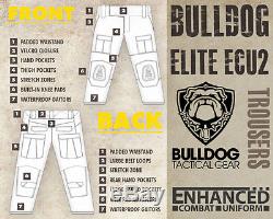 Bulldog ECU2 Combat Military Army Trousers With Knee Pads Airsoft Olive Green