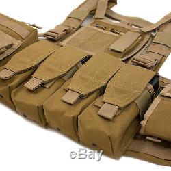 Bulldog Military Army Tactical Operator MOLLE Chest Rig Vest Carrier Coyote Tan