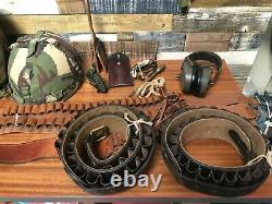 Bundle Military Kit Haversack Respirator Decontaminator Hat Vest Belts + More