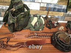 Bundle Military Kit Haversack Respirator Decontaminator Hat Vest Belts + More