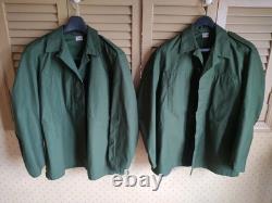 C48 Vintage Swedish Infantry Military Army Green Jackets Lot 2 Jackets