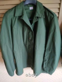 C48 Vintage Swedish Infantry Military Army Green Jackets Lot 2 Jackets