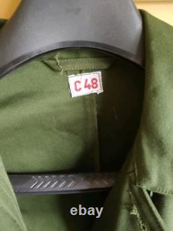 C48 Vintage Swedish Infantry Military Army Green Jackets Lot 2 Jackets