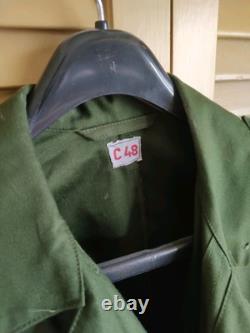 C48 Vintage Swedish Infantry Military Army Green Jackets Lot 2 Jackets