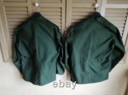 C48 Vintage Swedish Infantry Military Army Green Jackets Lot 2 Jackets