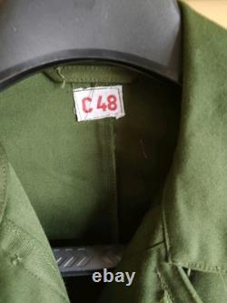 C48 Vintage Swedish Infantry Military Army Green Jackets Lot 2 Jackets