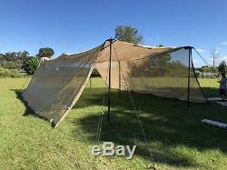 Camel Solar Shade system type l Military Tent Cover Camping Army NICE CONDITION