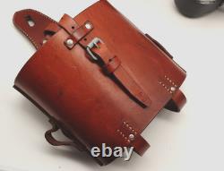 Cavalry Leather Bag with Mess Kit Metal Bike Horse Swiss Army Military 1967 MEWA
