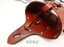 Cavalry Leather Bag with Mess Kit Metal Bike Horse Swiss Army Military 1967 MEWA