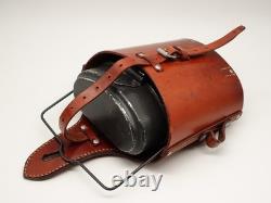 Cavalry Leather Bag with Mess Kit Metal Bike Horse Swiss Army Military 1967 MEWA