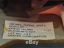 Cold War Era US Army Gentex SPH-4 Helicopter Flight Helmet Military Pilot Helmet