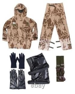 Czech Army M95 Desert Camo Chemical Suit Chem Suit w Bag Boots Gloves