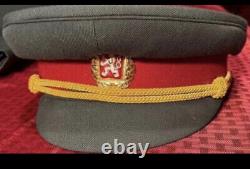 Czech Czechoslovakian Army Military Uniform Hat Pants Jacket Tabs Medals Hat