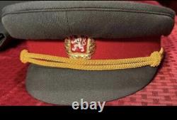 Czech Czechoslovakian Army Military Uniform Hat Pants Jacket Tabs Medals Hat