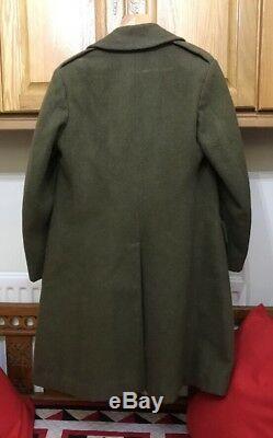 DURIGO MANUFACTURING CO Military Army WW2 Wool Greatcoat Coat Leather Buttons