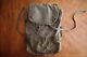 Destroyed Vintage 1987 Army Backpack French F1 Or2 Military Duffle Bag Olive