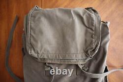 Destroyed Vintage 1987 Army Backpack French F1 or2 Military Duffle Bag Olive