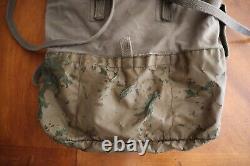 Destroyed Vintage 1987 Army Backpack French F1 or2 Military Duffle Bag Olive