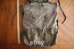 Destroyed Vintage 1987 Army Backpack French F1 or2 Military Duffle Bag Olive