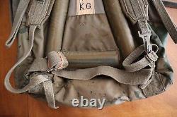 Destroyed Vintage 1987 Army Backpack French F1 or2 Military Duffle Bag Olive