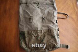 Destroyed Vintage 1987 Army Backpack French F1 or2 Military Duffle Bag Olive