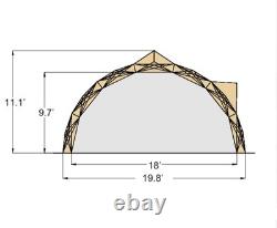 Drash Mx Series Shelter Tent 442sqft MXA2000T With 2 End Caps UNUSED ARMY SURPLUS