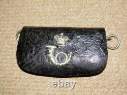 Edwardian British Military Black Leather'Light Infantry' Ammunition Case