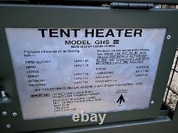 Ex MOD GHSIII Tent Heater Diesel British Army Military Garage Workshop Offgrid