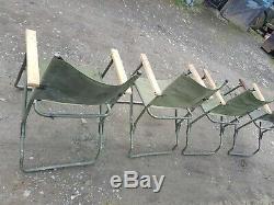 Ex british army folding landrover canvas chair chairs x 4 camping military