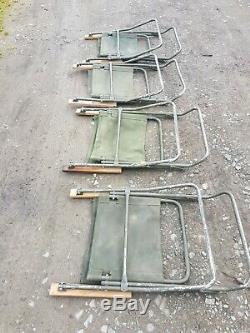Ex british army folding landrover canvas chair chairs x 4 camping military