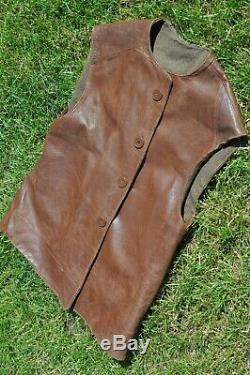 Excellent + 1944 Ww2 British Army Issue Military Leather Jerkin Size 2 Wearable